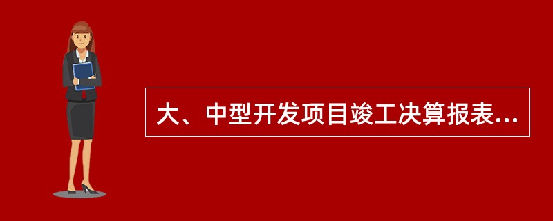 大、中型开发项目竣工决算报表包括（）。