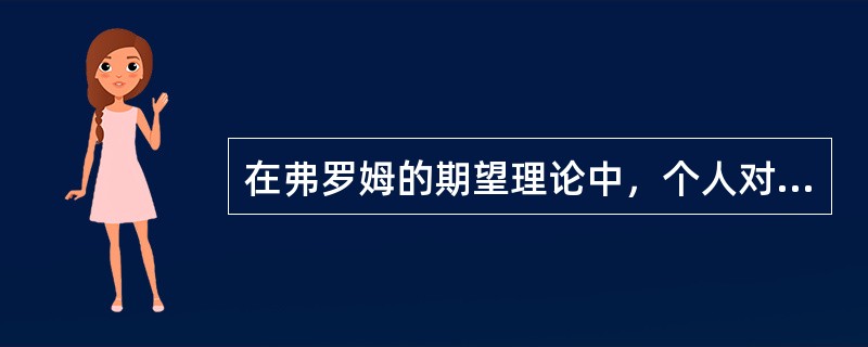 在弗罗姆的期望理论中，个人对绩效与报酬之间关系的估计指的是（）。