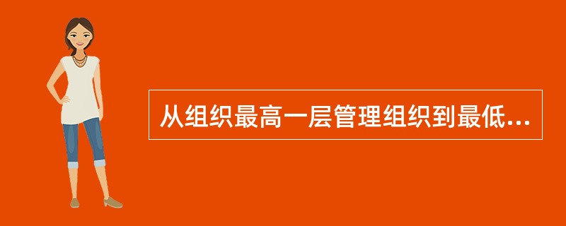 从组织最高一层管理组织到最低一级管理组织的各个组织等级是指（　）。