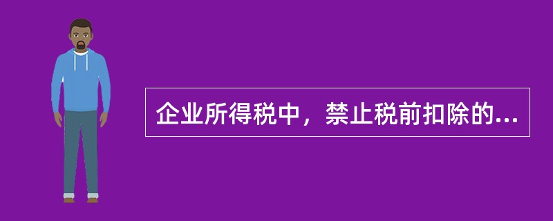 企业所得税中，禁止税前扣除的项目包括（）。