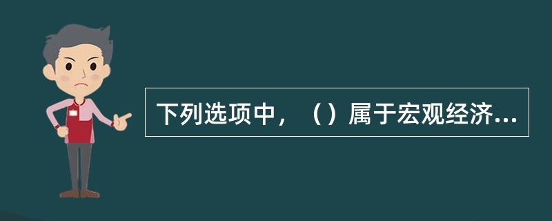 下列选项中，（）属于宏观经济政策的目标。