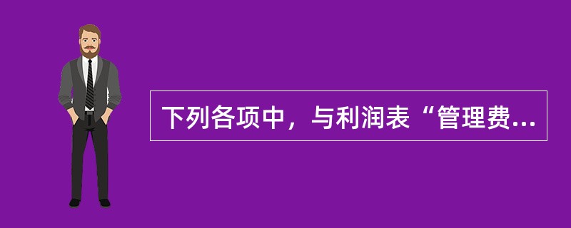 下列各项中，与利润表“管理费用”项目有关的有（）。