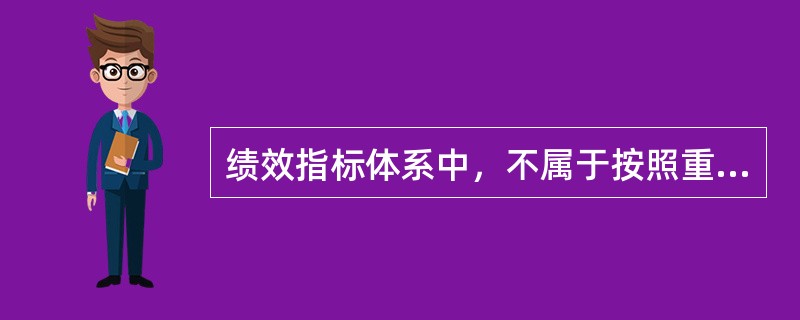 绩效指标体系中，不属于按照重要性的大小进行分类的是（）。