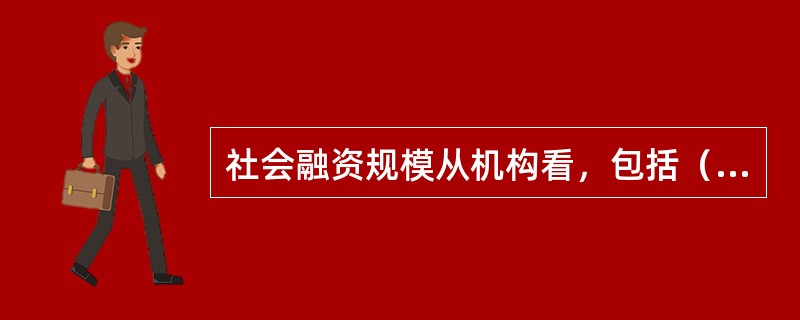 社会融资规模从机构看，包括（）。