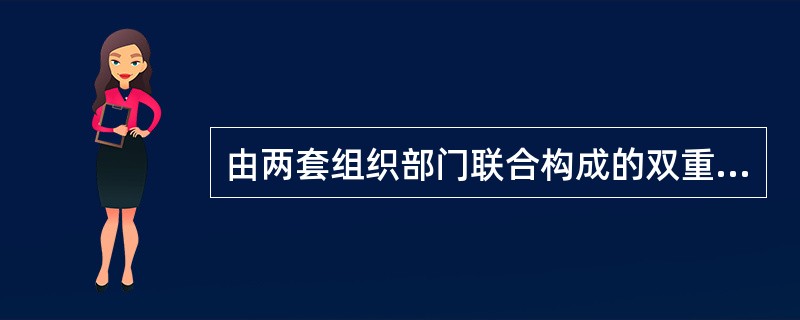 由两套组织部门联合构成的双重组织结构，其中一套是在组织职能基础上形成的部门，另一套是在组织特定业务基础上形成的部门，这两个部门在组织中以纵横两个方向设置所构成的状态称为（）。