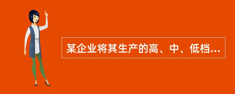 某企业将其生产的高、中、低档服装分别定价为2198元、588元和188元，这种产品定价属于（　）。