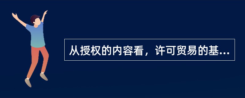 从授权的内容看，许可贸易的基本类型不包括（）。