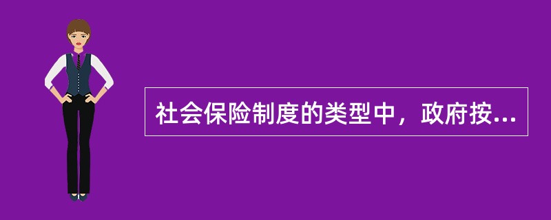 社会保险制度的类型中，政府按照“风险分担、互助互济”的保险原则举办的社会保险计划是（　）。