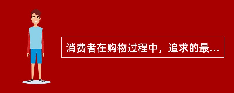 消费者在购物过程中，追求的最大剩余效用与（）有关。