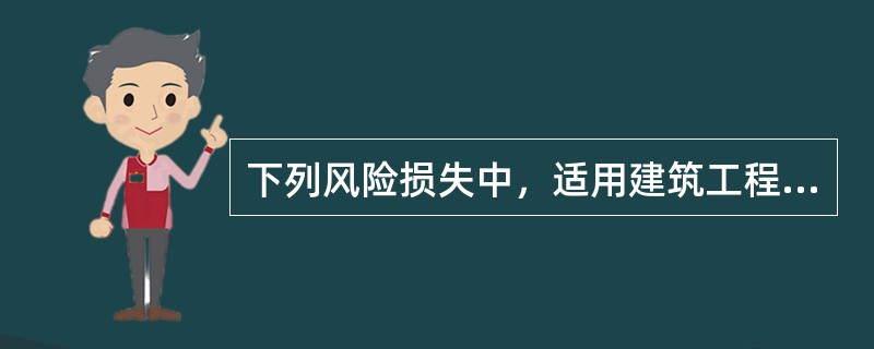 下列风险损失中，适用建筑工程物质损失部分除外责任的是（）。