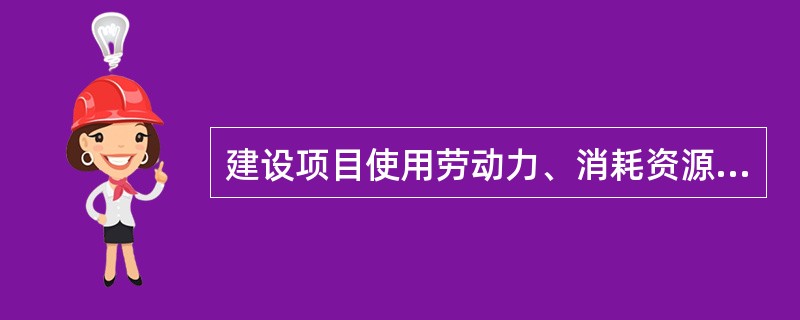 建设项目使用劳动力、消耗资源而使社会付出的代价，称为（）。