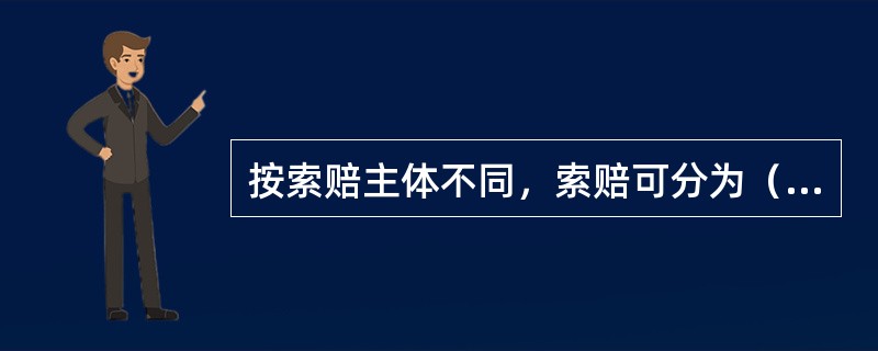 按索赔主体不同，索赔可分为（）。