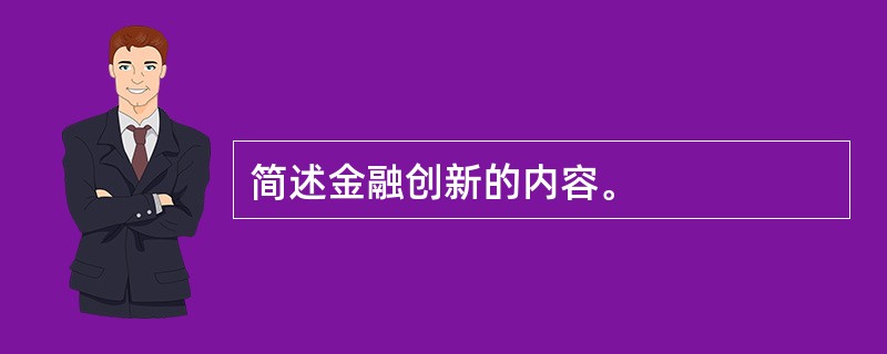 简述金融创新的内容。