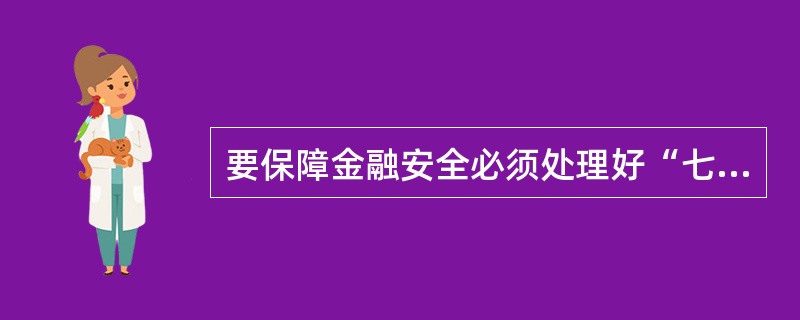 要保障金融安全必须处理好“七大关系”，这“七大关系”不包括（　）。