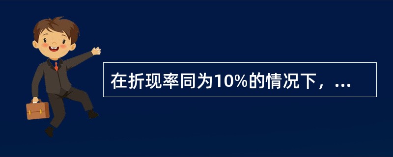 在折现率同为10%的情况下，10年期1元的复利现值系数小于8年期1元的复利现值系数。（）