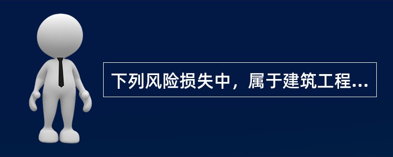 下列风险损失中，属于建筑工程保险第三者责任部分的保险责任的是（　）。