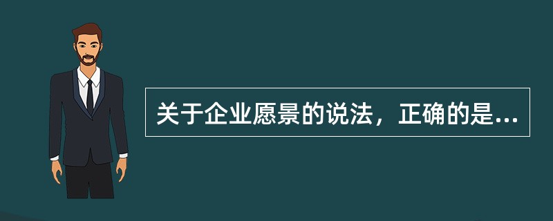 关于企业愿景的说法，正确的是（）。