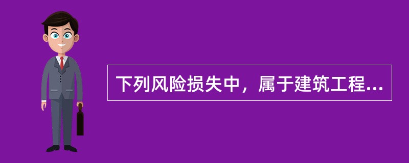 下列风险损失中，属于建筑工程保险第三者责任部分的保险责任的是（）。