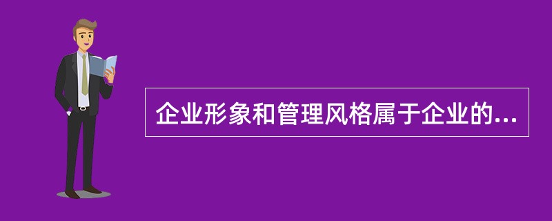 企业形象和管理风格属于企业的（　）资源。