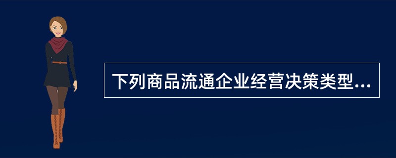 下列商品流通企业经营决策类型中，属于长期决策的有（　）。