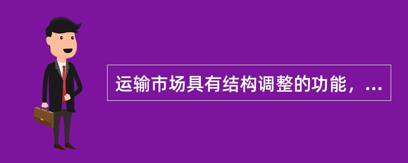 运输市场具有结构调整的功能，结构调整主要是指调整（　）。