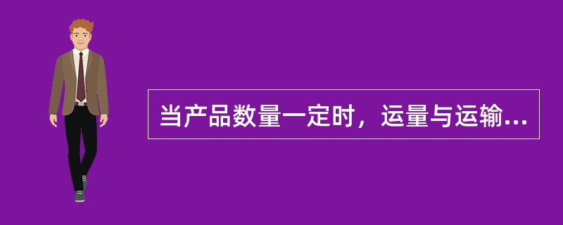 当产品数量一定时，运量与运输系数的关系是（　）。