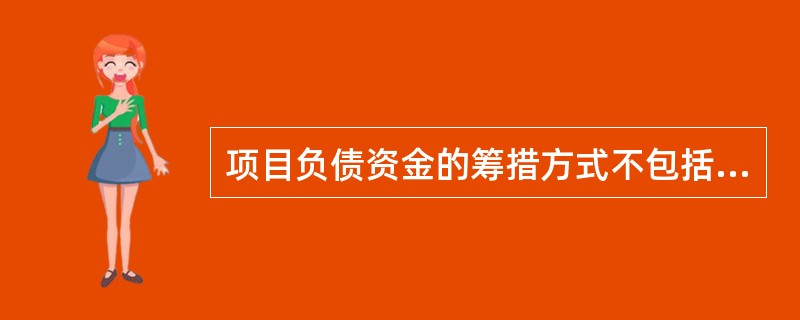 项目负债资金的筹措方式不包括（　　）。