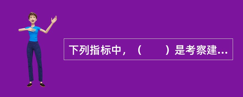 下列指标中，（　　）是考察建设项目盈利能力的指标。