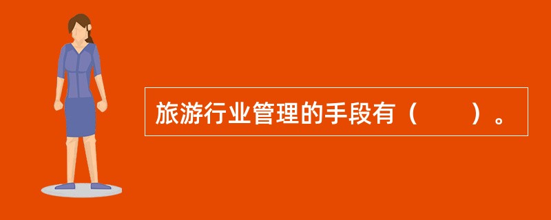 旅游行业管理的手段有（　　）。