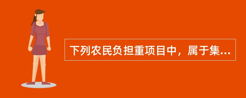 下列农民负担重项目中，属于集资摊派的有（　　）。