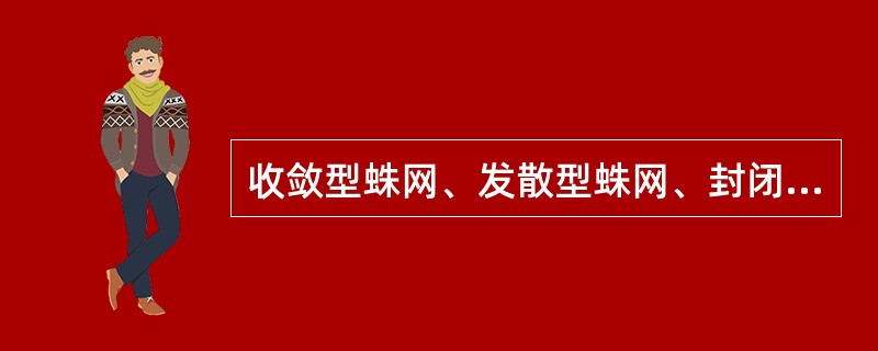 收敛型蛛网、发散型蛛网、封闭型蛛网的区别有（　　）。