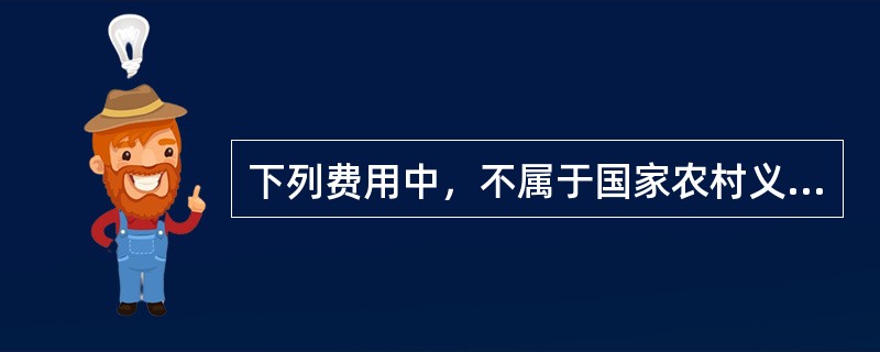 下列费用中，不属于国家农村义务教育“两免一补”政策范围的是（　　）。[2014年真题]