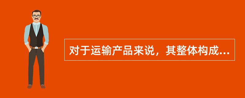 对于运输产品来说，其整体构成包括三个部分，运输企业人员的精神风貌（服装、态度等）属于其中的（　）。