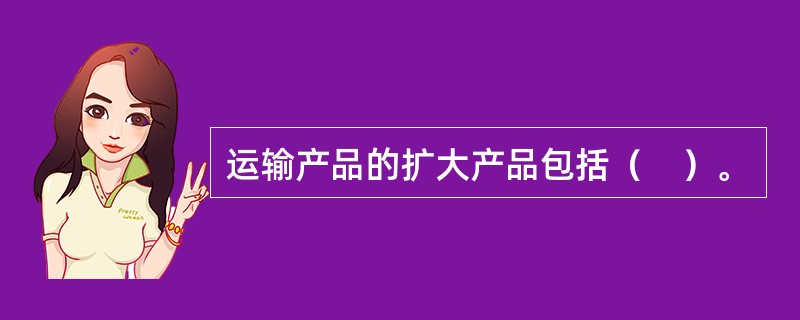 运输产品的扩大产品包括（　）。