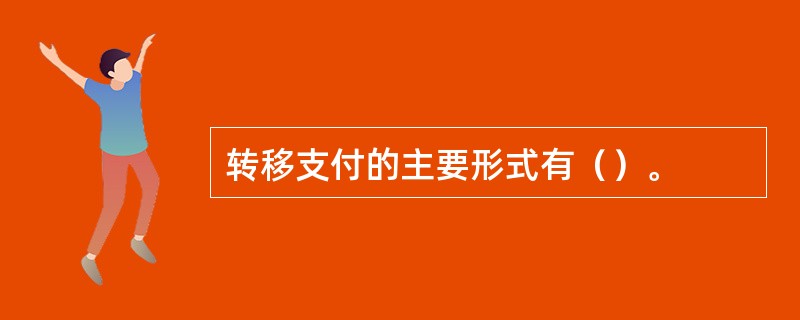 转移支付的主要形式有（）。