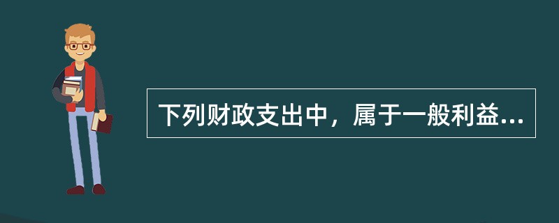 下列财政支出中，属于一般利益支出的是（）。