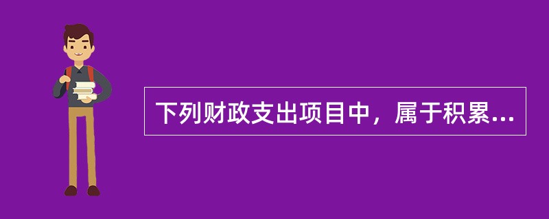 下列财政支出项目中，属于积累性支出的是（　）。