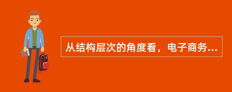 从结构层次的角度看，电子商务系统的框架结构包括（　）。