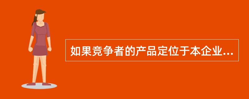 如果竞争者的产品定位于本企业产品的附近，侵占本企业的部分市场时，企业必须采取的市场定位策略是（　）。