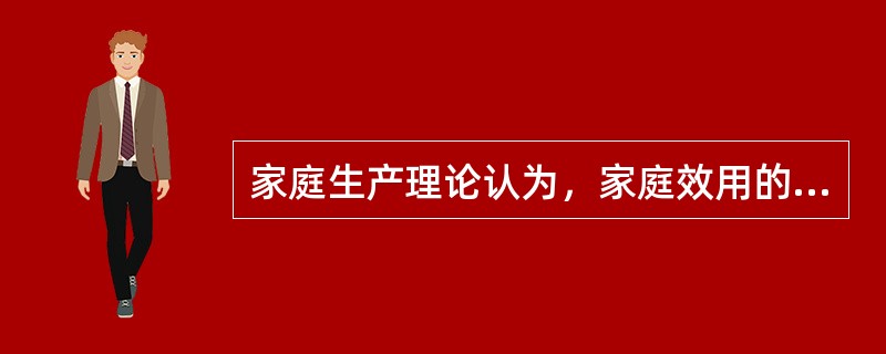 家庭生产理论认为，家庭效用的直接来源是（　）。