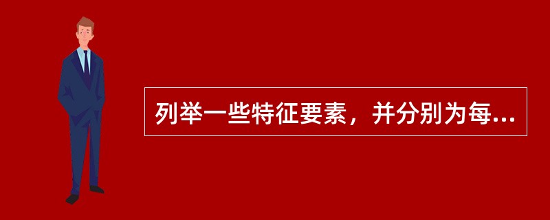 列举一些特征要素，并分别为每一个特征要素列举绩效的取值范围，这种绩效评价方法是（　）。