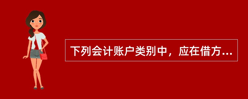 下列会计账户类别中，应在借方登记增加额的是（　）账户。