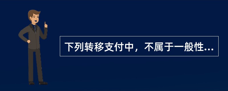 下列转移支付中，不属于一般性转移支付的是（　）。