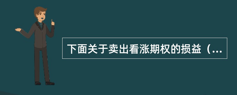 下面关于卖出看涨期权的损益（不计交易费用）的说法，正确的是（　　）。[2010年5月真题]