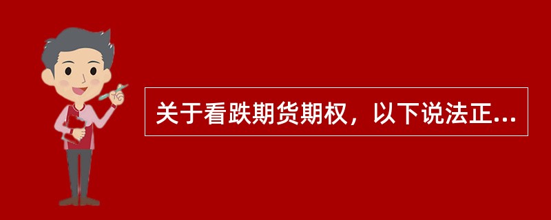 关于看跌期货期权，以下说法正确的是（　　）。[2012年5月真题]