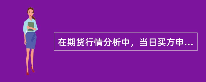 在期货行情分析中，当日买方申报买入但未成交的即时最高申报价格是指()。