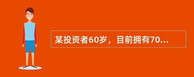 某投资者60岁，目前拥有70万元的现金，通过基金公司对其风险评估判断其为风险厌恶型，则该投资者最不可能进行的投资是（）。