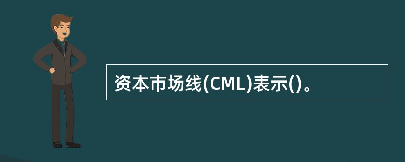 资本市场线(CML)表示()。