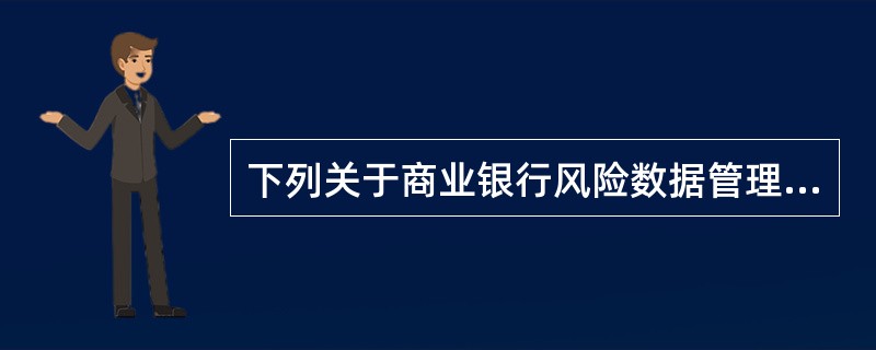 下列关于商业银行风险数据管理系统的描述，正确的有（　　）。