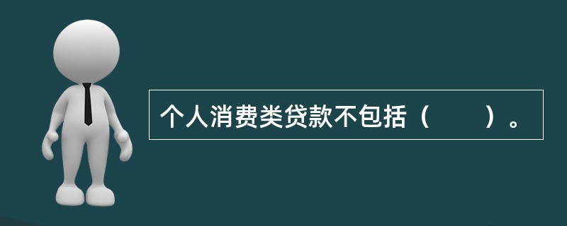 个人消费类贷款不包括（　　）。